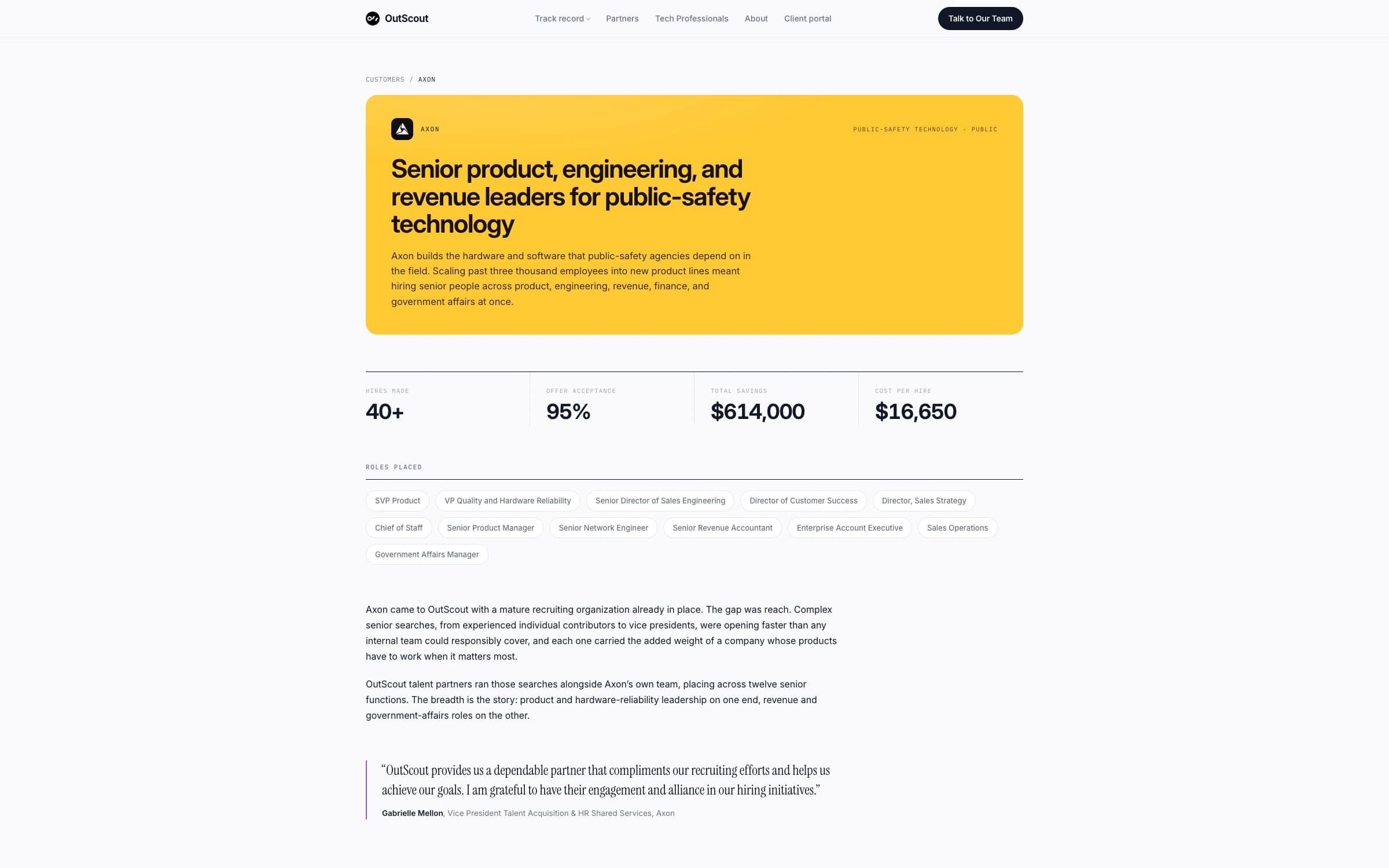 OutScout Axon customer case study